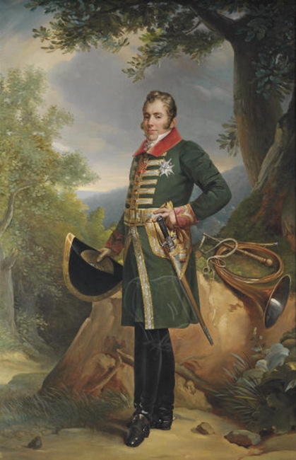 Portait du duc de Berry en chasseur - 1820 - Société de Vènerie